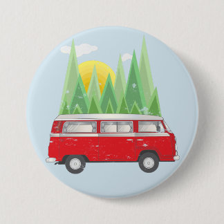 Forest retro Van Ronde Button 7,6 Cm