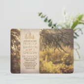 Forest Rustic Wedding Uitnodigingen (Staand voorkant)