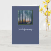 Forest Scene Custom Sympathy Card Kaart (Gele Bloem)