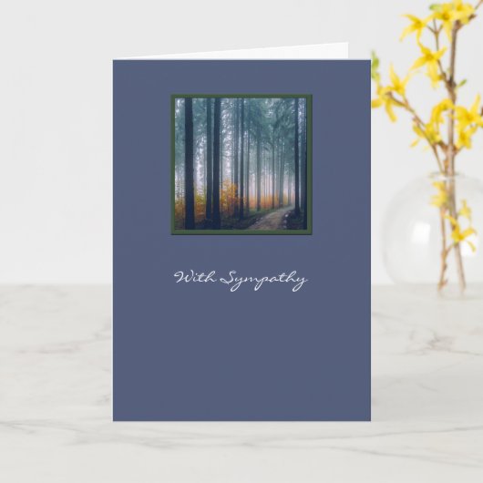 Forest Scene Custom Sympathy Card Kaart (Gele Bloem)