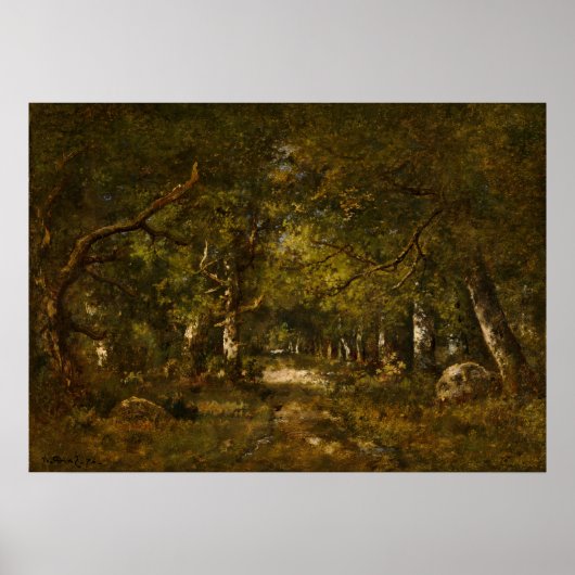 Forest Scene - Diaz de la Peña Fine Art Poster (Voorkant)