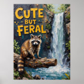 Forest Sentinel: Wasbeer bij de beek Poster (Voorkant)