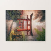 Forest Shrine Gate – Zen Landscape Puzzle (Horizontal)