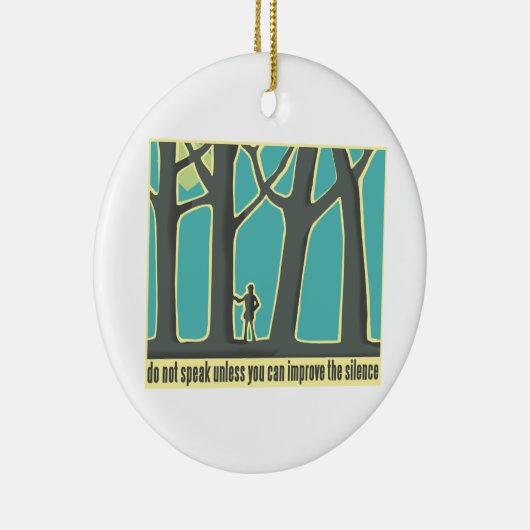 Forest Silence Keramisch Ornament (Rechts)