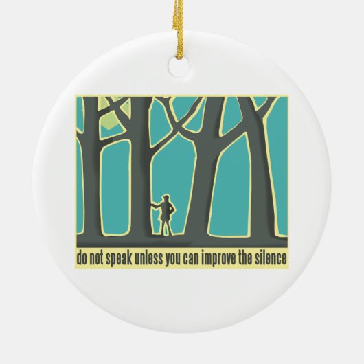 Forest Silence Keramisch Ornament (Achterkant)