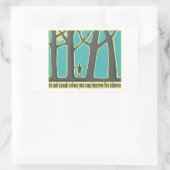 Forest Silence Rechthoekige Sticker (Tas)