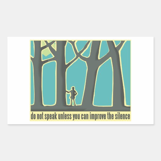 Forest Silence Rechthoekige Sticker (Voorkant)