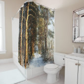 Forest sneeuwscène douchegordijn (In situ)