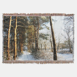 Forest Sneeuwscène tbcnm Deken