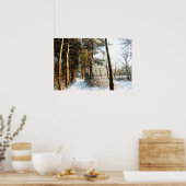 Forest Sneeuwscène Wwapcnm Poster (Keuken)