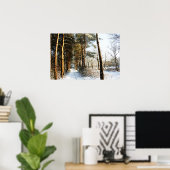 Forest Snow Scene-wapn Poster (Thuiskantoor)