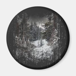 Forest Snowy Trees | Snowy Forest Magnet Magneet