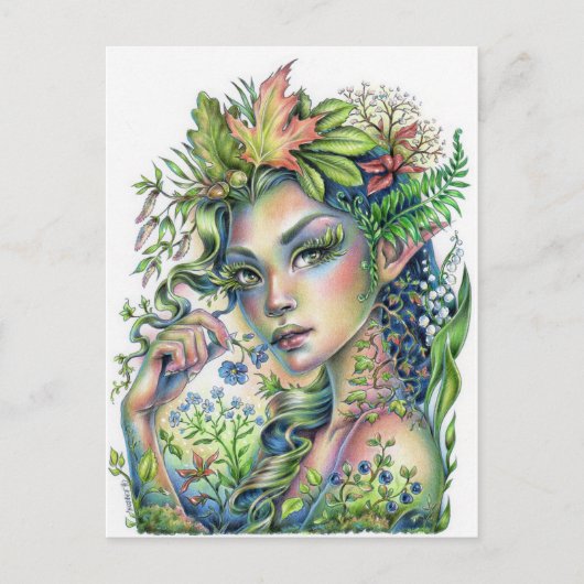 Forest Sprite Briefkaart (Voorkant)