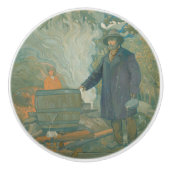 Forest stille Moonshiners White Lightning Liquor Keramische Knop (Voorkant)