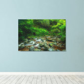Forest Stream in Lush Woodland (Dargle River) Canvas Afdruk (Insitu (Houten vloer))