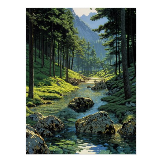 Forest Stream Perfect Poster (Voorkant)