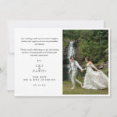 Forest String Lights Floral Rustic Wedding Photo Bedankkaart (Achterkant)