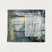 Forest String Lights Floral Wedding Photo Backdrop Wandkleed (Voorkant (horizontaal))