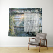 Forest String Lights Floral Wedding Photo Backdrop Wandkleed (In Situ (horizontaal))