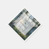 Forest String Lights Wildflower Floral Wedding Servet (Hoek)