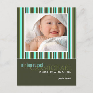 Forest Stripes Green · Aankondiging van Baby