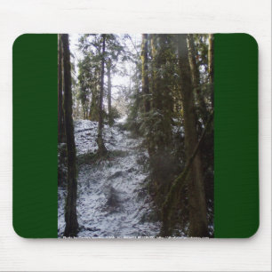 Forest Sun Rays in de sneeuw #53 Muismat