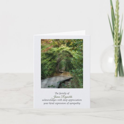 Forest Sunbeams Sympathie Hartelijk dank Kaart (Voorkant)