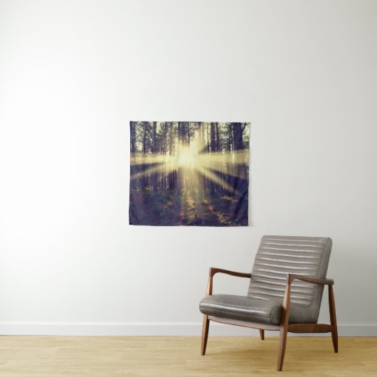 Forest Sunbeams Wandkleed (In Situ (horizontaal))