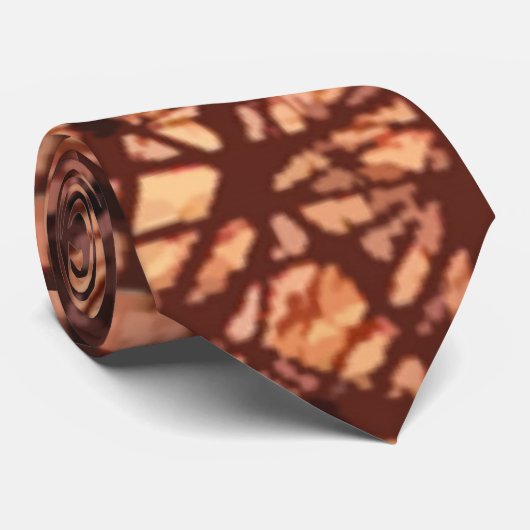 Forest Sunrise Abstract Stropdas (Opgerold)