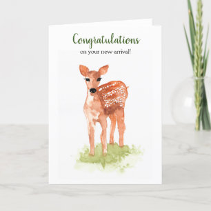 Forest thema baby shower hertenkaart bedankkaart