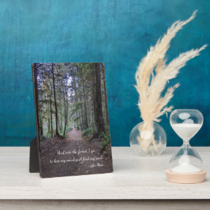 Forest Trail Foto van John Muir Quote Fotoplaat