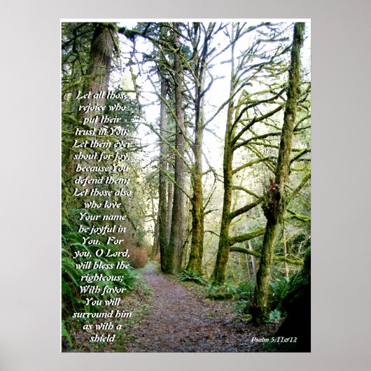 Forest Trail Isaiah 41:10 Print (Voorkant)