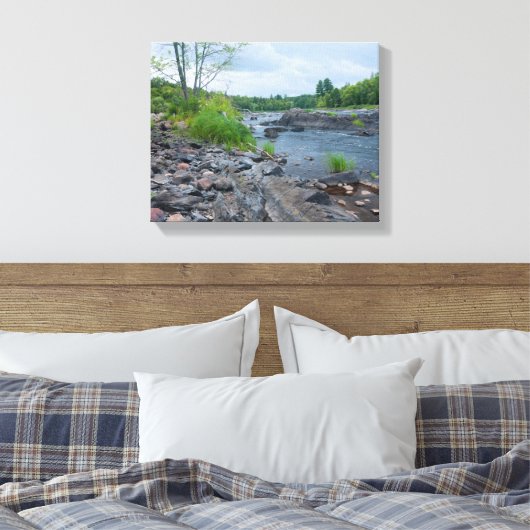 Forest Trail Through Jay Cooke Park Canvas Afdruk (Insitu (Slaapkamer))