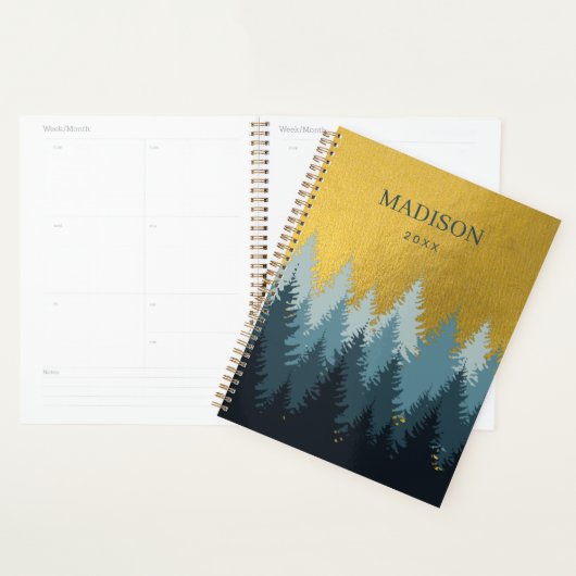 Forest Trees Golden Landscape Appointbook Planner (Display)