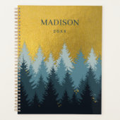 Forest Trees Golden Landscape Appointbook Planner (Voorkant)