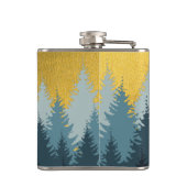 Forest Trees Golden Landscape Baby Monogram Heupfles (Achterkant)