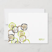 Forest Trees & Rings Wedding (R) RSVP Reply Card (Achterkant)