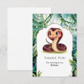 Forest Viper Snake Verjaardag Bedankkaart (Voorkant / Achterkant)