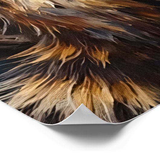 Forest Watcher: Wasbeer op een ledemaat Poster (Hoek)