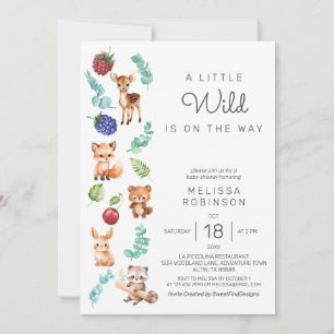 Forest Waterverf Animal Baby Boy Shower Kaart