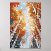 Forest Waterverf schilderij Art Print (Voorkant)