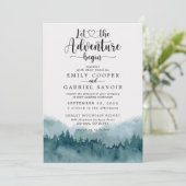 Forest Waterverf Wedding Kaart (Staand voorkant)