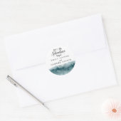 Forest Waterverf Wedding Ronde Sticker (Envelop)