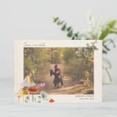 Forest Wedding Photo Save the Date (Staand voorkant)