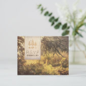 Forest Wedding RSVP Uitnodiging Briefkaart (Staand voorkant)
