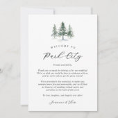 Forest Wedding Welcome Letter & Itinerary Card (Voorkant)