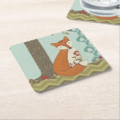 Forest Whimsy III Vierkante Kartonnen Onderzetter (Schuin)