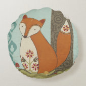 Forest Whimsy IV Rond Kussen (Achterkant)