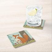 Forest Whimsy IV Vierkante Kartonnen Onderzetter (Insitu)