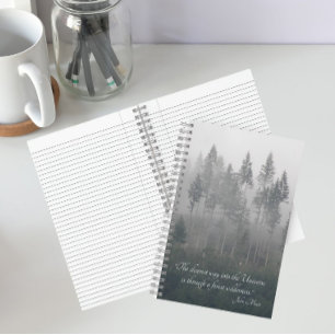 Forest Wilderness Foto met John Muir Quote Notitieboek